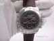 Copy Rolex Daytona watch SS Gray Arabic & Brown Leather Strap Watches (7)_th.jpg